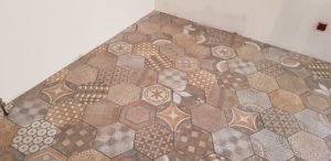 carreaux de ciment hexagonales