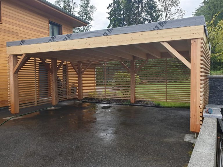 Création d’un abris à voiture à Etaux !